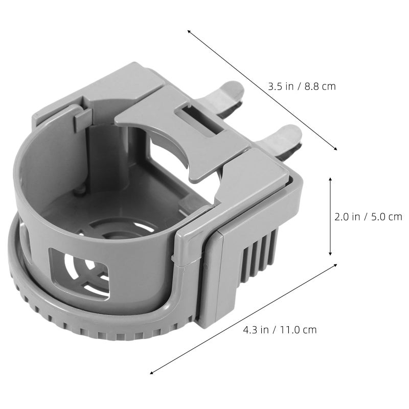 Gray Car Air Vent Cup Holder for Water Bottles and Coffee Cups Sturdy Mount Travel Driving - Image 3