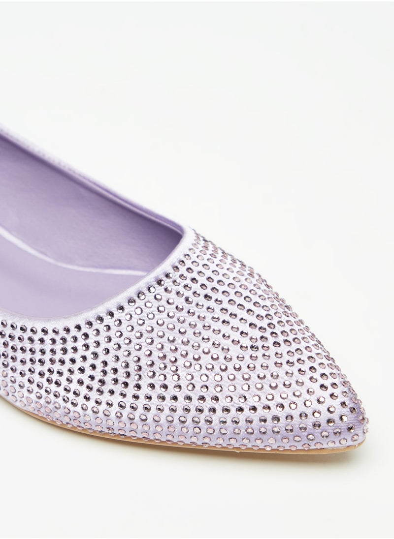 Flora Bella By Shoexpress - Womens Embellished Slip On Pointed Toe Ballerina Shoes Ramadan Collection - Image 1