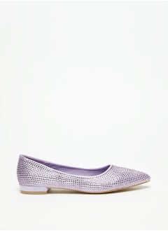 Womens Embellished Slip On Pointed Toe Ballerina Shoes Ramadan Collection