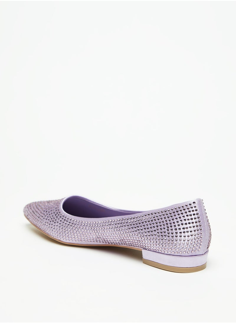 Flora Bella By Shoexpress - Womens Embellished Slip On Pointed Toe Ballerina Shoes Ramadan Collection - Image 1