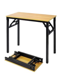 SKY-TOUCH Folding Table Multi Functional Portable Desk With AdjUStable Height Legs For Computer Camping, Garden, Picnic,Coffee,Bbq,100 50 75Cm, Wood, SK3C3-folding desk 100×50cm  - Image 1