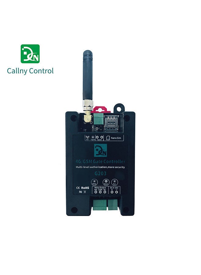 Generic - 4G/GSM G203 Gate Controller Wireless Remote GSM Gate Opener Support for Ordinary User Authorization callny control(APP) - Image 1