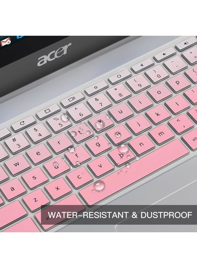CaseBuy Keyboard Cover for Acer Chromebook Spin 11 311 C733 CP311 511 512/Chromebook 11 CB3-131 CB3-132 CB5-132T/Chromebook Spin CP713 CB5-312T/Acer Chromebook 14 15 inch -Gradual Pink - Image 5