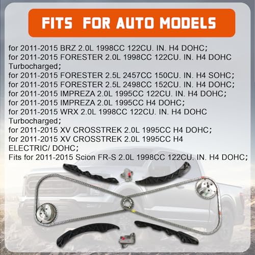 DAYSYORE Timing Chain Kit Fits for Subaru-BRZ Forester Impreza Wrx XV Crosstrek 2.0L, for Scion FR-S 2.0L Engine Timing Chain Set - Image 3