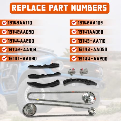 DAYSYORE Timing Chain Kit Fits for Subaru-BRZ Forester Impreza Wrx XV Crosstrek 2.0L, for Scion FR-S 2.0L Engine Timing Chain Set - Image 2