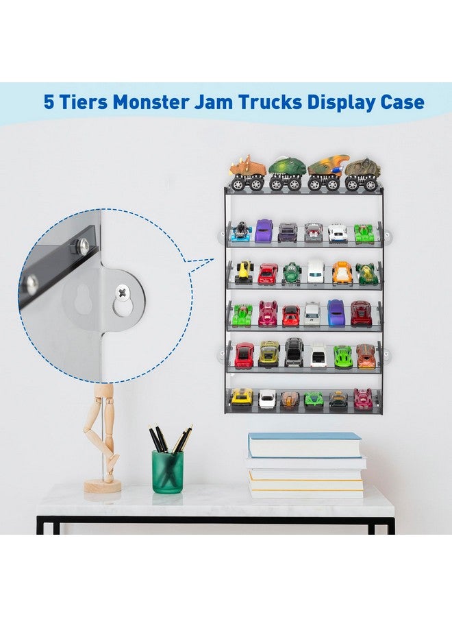 KISLANE Acrylic Display Case for Toy Cars & Matchbox Cars, 6 Tiers Matchbox Cars Display Case, Sturdy Assembly Storage Case Display of 48 Toy Cars Matchbox Cars (6- Tiers Gray) - Image 2