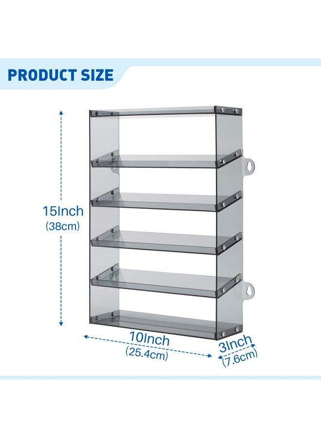 KISLANE Acrylic Display Case for Toy Cars & Matchbox Cars, 6 Tiers Matchbox Cars Display Case, Sturdy Assembly Storage Case Display of 48 Toy Cars Matchbox Cars (6- Tiers Gray) - Image 4