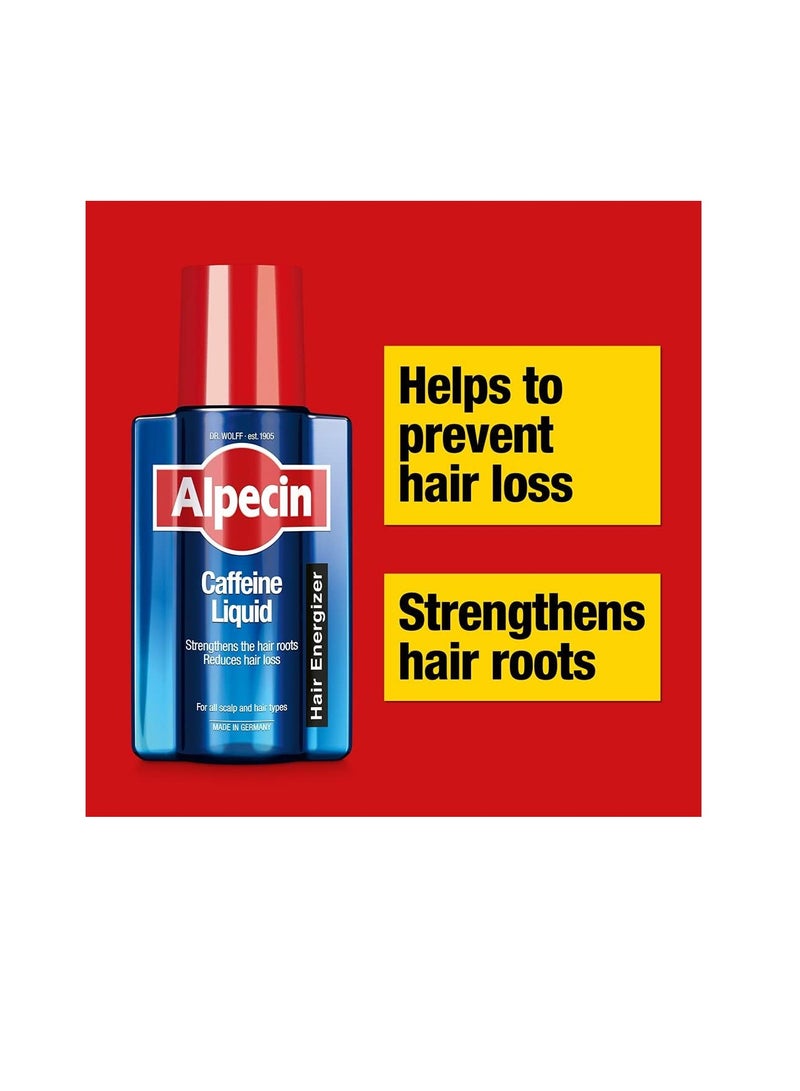 Alpecin Alpecin Caffeine Liquid Scalp Tonic 2 Packs + 1 Free C1 Shampoo Strengthen Hair Roots, Reduces Hair Loss And Energize Hair and Scalp | 2x200ml & 1x250ml (Pack 2+1 Free) - Image 2
