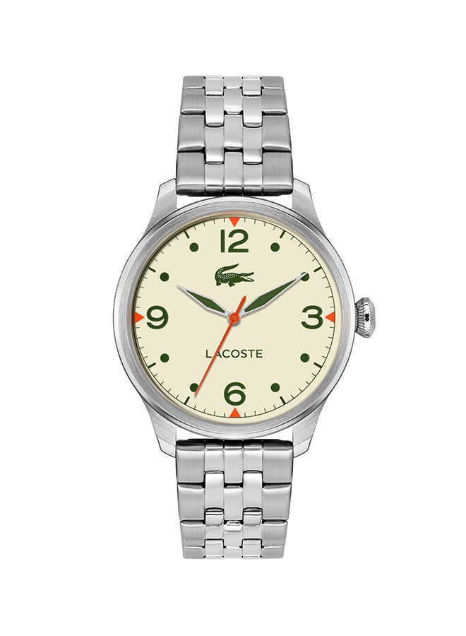 LACOSTE ساعة لاغوست الدائرية التناظرية للرجال بحالة بيج - 2011400 - Image 1
