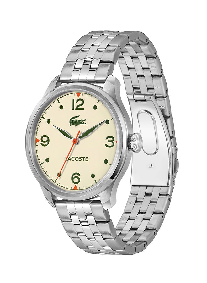 LACOSTE ساعة لاغوست الدائرية التناظرية للرجال بحالة بيج - 2011400 - Image 3