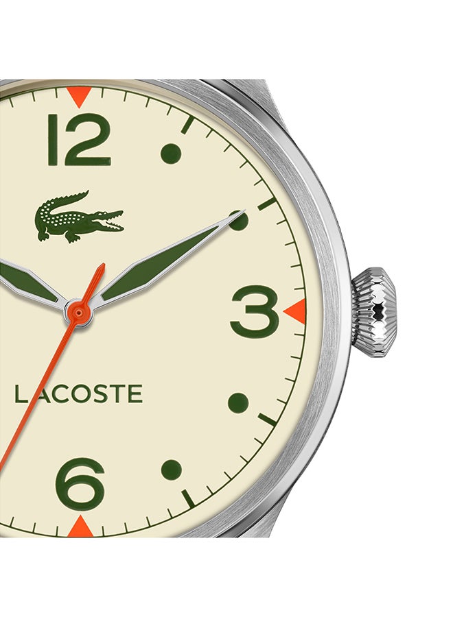 LACOSTE ساعة لاغوست الدائرية التناظرية للرجال بحالة بيج - 2011400 - Image 4