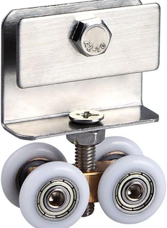 نايلون ونحاس بكرة باب دش 4 4 سم × 2 2 سم بكرة خزانة زجاج منزلقة بأربع عجلات - Image 3