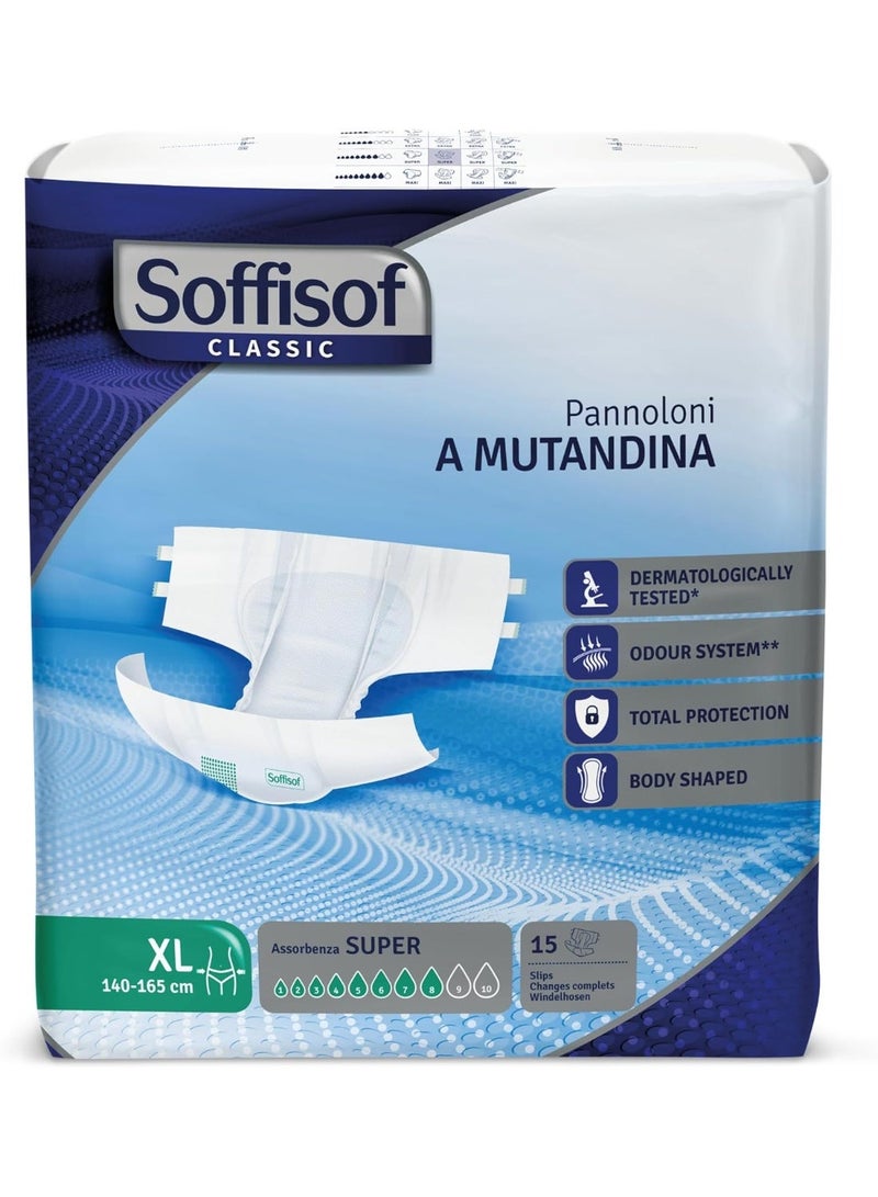 SOFFISOF Adult Diapers  XL 15 Pieces - Image 1