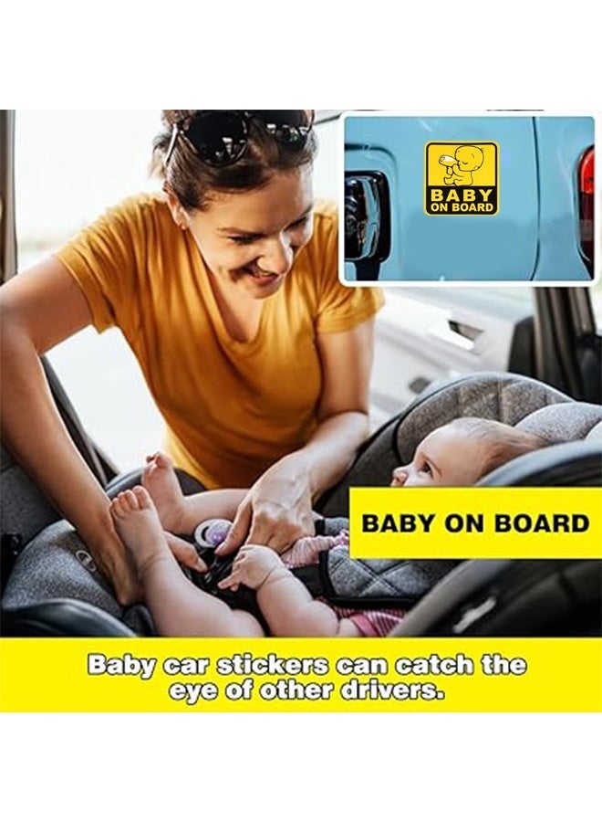 ARS 2-Piece Baby On Board Car Sticker Car Truck Window Graphic Bumper Window Decals ，Auto Decals Stickers. - Image 2