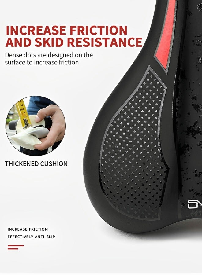 GROIC Comfortable Bike Saddle Mountain Bicycle Seat, Waterproof Breathable Slim Side Profession Road Bike Seat Outdoor Cycling Cushion Pad Soft Memory Foam Cushion - Image 4