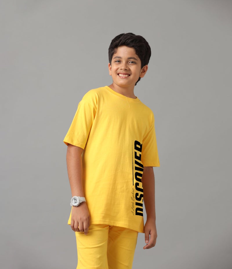 KYDA KIDS® Boys 100% Pure Combed Cotton Co-ord Clothing Set Premium Printed T-Shirt & Shorts | Relaxed Fit Summer Outfit for Kids - Image 5