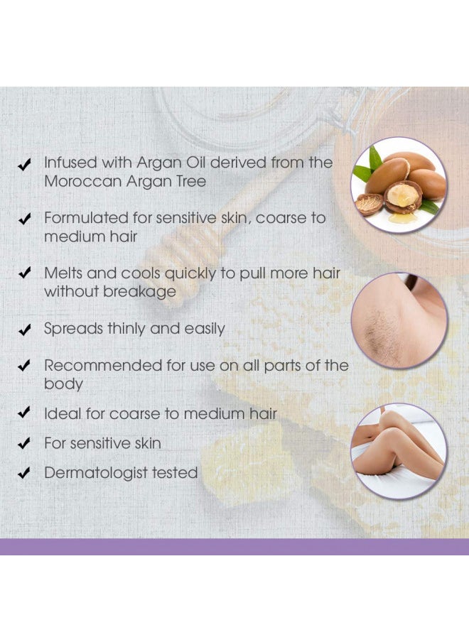 Satin Smooth Satin Smooth Honey Hair Removal Wax with Argan Oil 14oz.  - Image 4