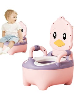 Arabest Baby Potty Training Seat, Potty Toilet Trainer with Handles, Toddler Kids Potty Chair with High Back Support  Lid Removable Potty Pot Pink  - Image 1