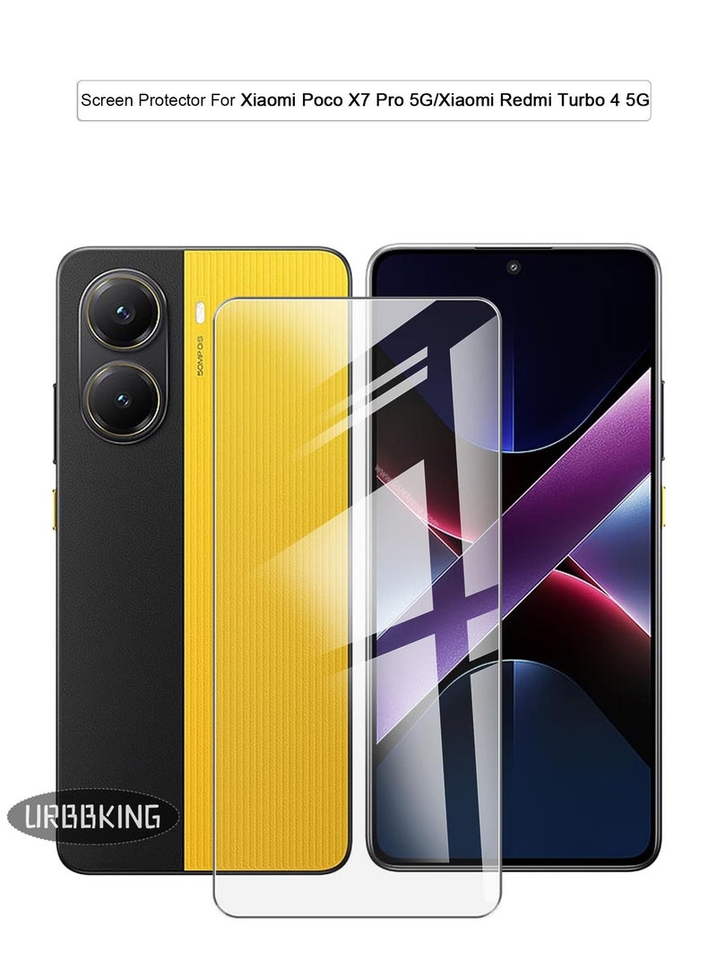 يوارب كينج متوافق مع Xiaomi Poco X7 Pro 5G / Xiaomi Redmi Turbo 4 5G شاشة شاشة الزجاج المقوى - Image 1