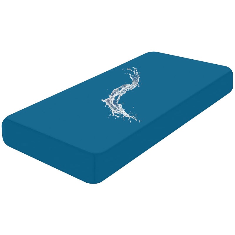 أغطية وسائد أريكة سميري المقاومة للماء قابلة للتمدد قابلة للغسل غطاء وسادة أريكة ناعم غطاء أريكة مرن غير قابل للانزلاق واقي للأثاث للحيوانات الأليفة والأطفال كبير عمق أزرق غامق