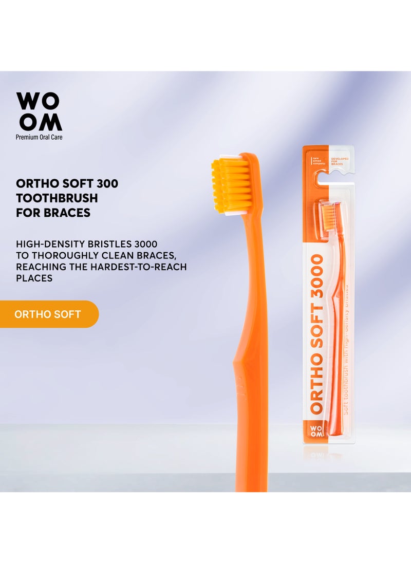 Toothbrush WOOM ORTHO Soft 3000 for Cleaning Braces, Implants, Bridges