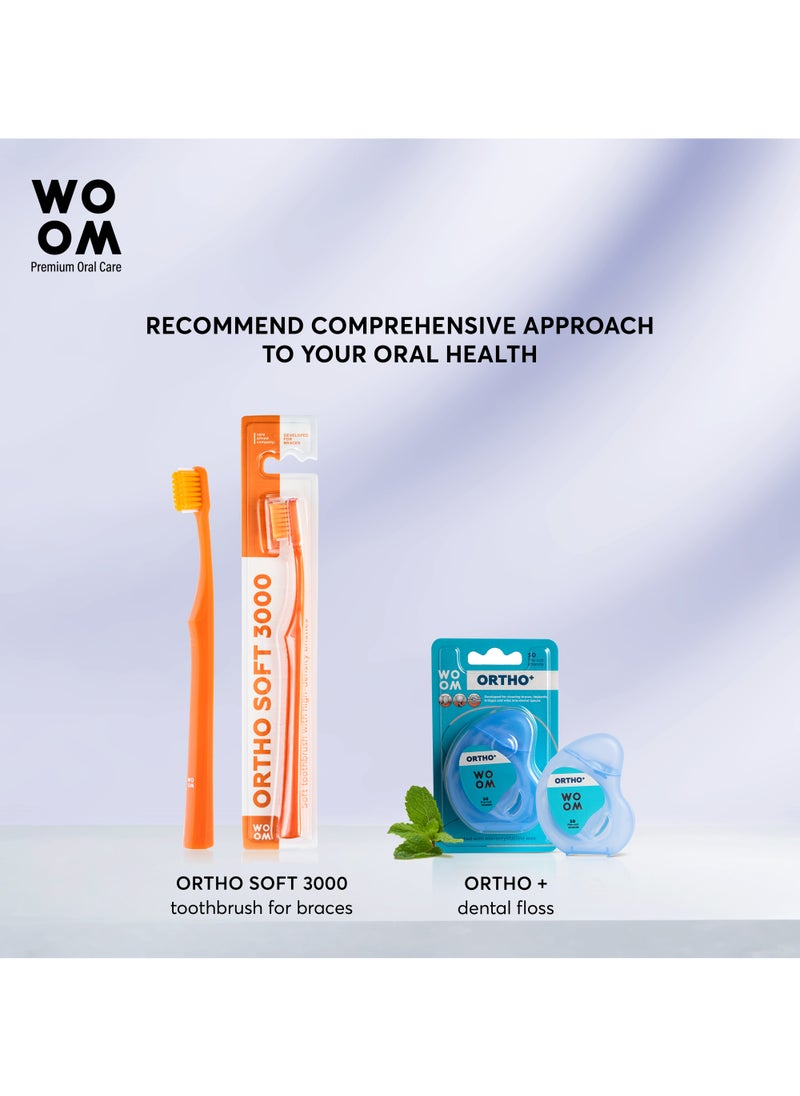 Toothbrush WOOM ORTHO Soft 3000 for Cleaning Braces, Implants, Bridges