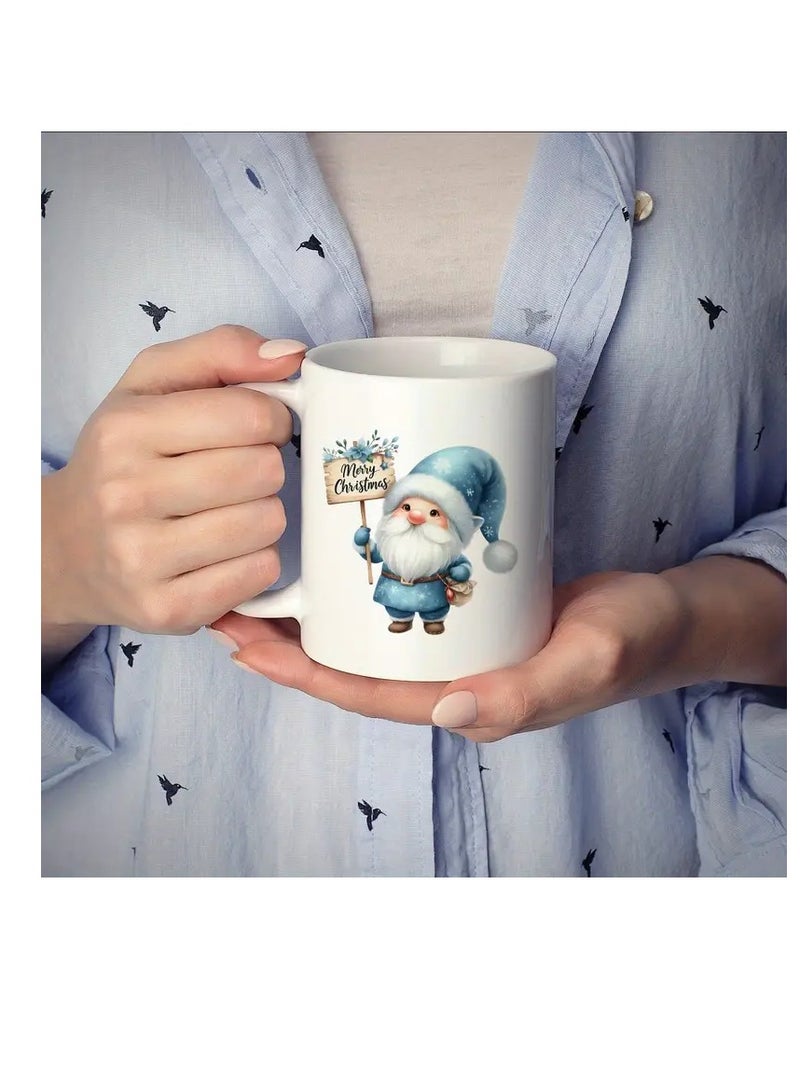 RYN Ceramic Santa Claus Merry Christmas Coffee Mug - Durable, Dual-Sided Holiday Design, Dishwasher & Microwave Safe, Ideal Gift for Friends & Colleagues (1pc) - Image 2