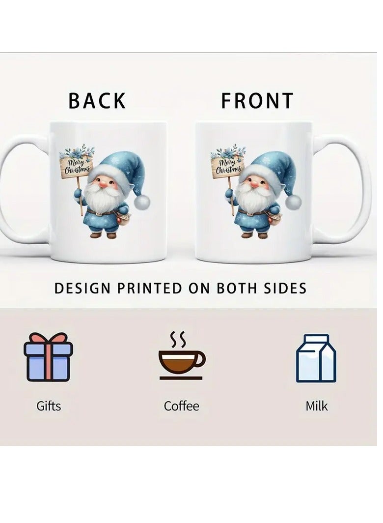 RYN Ceramic Santa Claus Merry Christmas Coffee Mug - Durable, Dual-Sided Holiday Design, Dishwasher & Microwave Safe, Ideal Gift for Friends & Colleagues (1pc) - Image 3