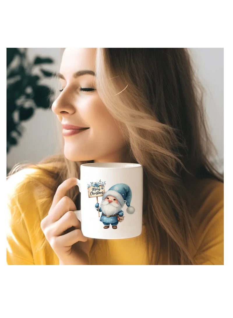 RYN Ceramic Santa Claus Merry Christmas Coffee Mug - Durable, Dual-Sided Holiday Design, Dishwasher & Microwave Safe, Ideal Gift for Friends & Colleagues (1pc) - Image 1