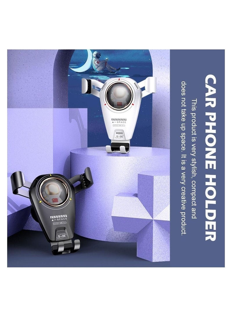 2 pieces Car Phone Holder | 360° Rotatable Smartphone Mount Stand | Auto Air Vent Stable Cell Phone Bracket, Spaceman Mobile Phone Support for Enhanced Safety during Driving - Image 5