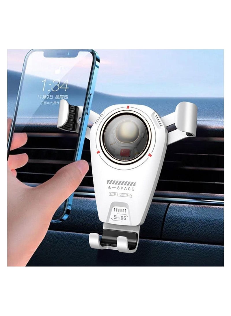 2 pieces Car Phone Holder | 360° Rotatable Smartphone Mount Stand | Auto Air Vent Stable Cell Phone Bracket, Spaceman Mobile Phone Support for Enhanced Safety during Driving - Image 4