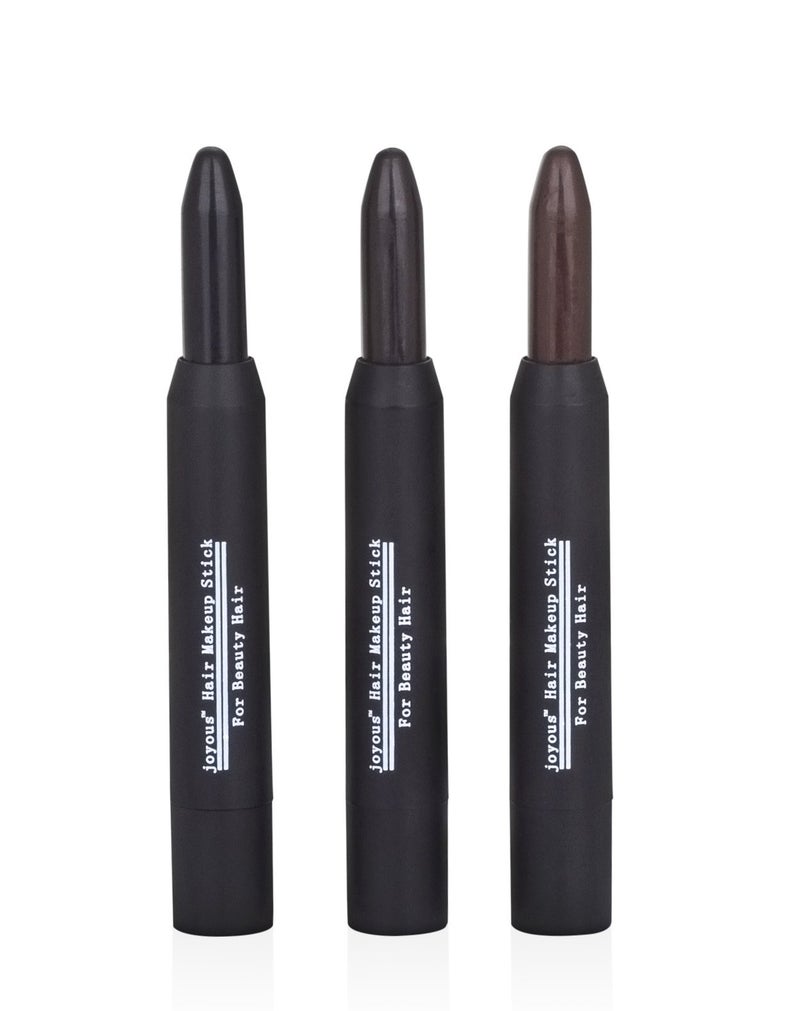 Joyous Professional Hair Chalk Pens Temporary Hair Dye, Non-toxic Hair Color, Crayon Cover White Hair Color Patch (Black-Dark Brown-Coffee), Pack of 3 - Image 3