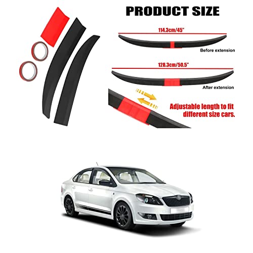PRIKNIK Spoiler Three Part Adjustable Trimmable Car Spoiler Car Lip Spoiler with Dual Adhesive Tape Compatible with R-apid - Image 5
