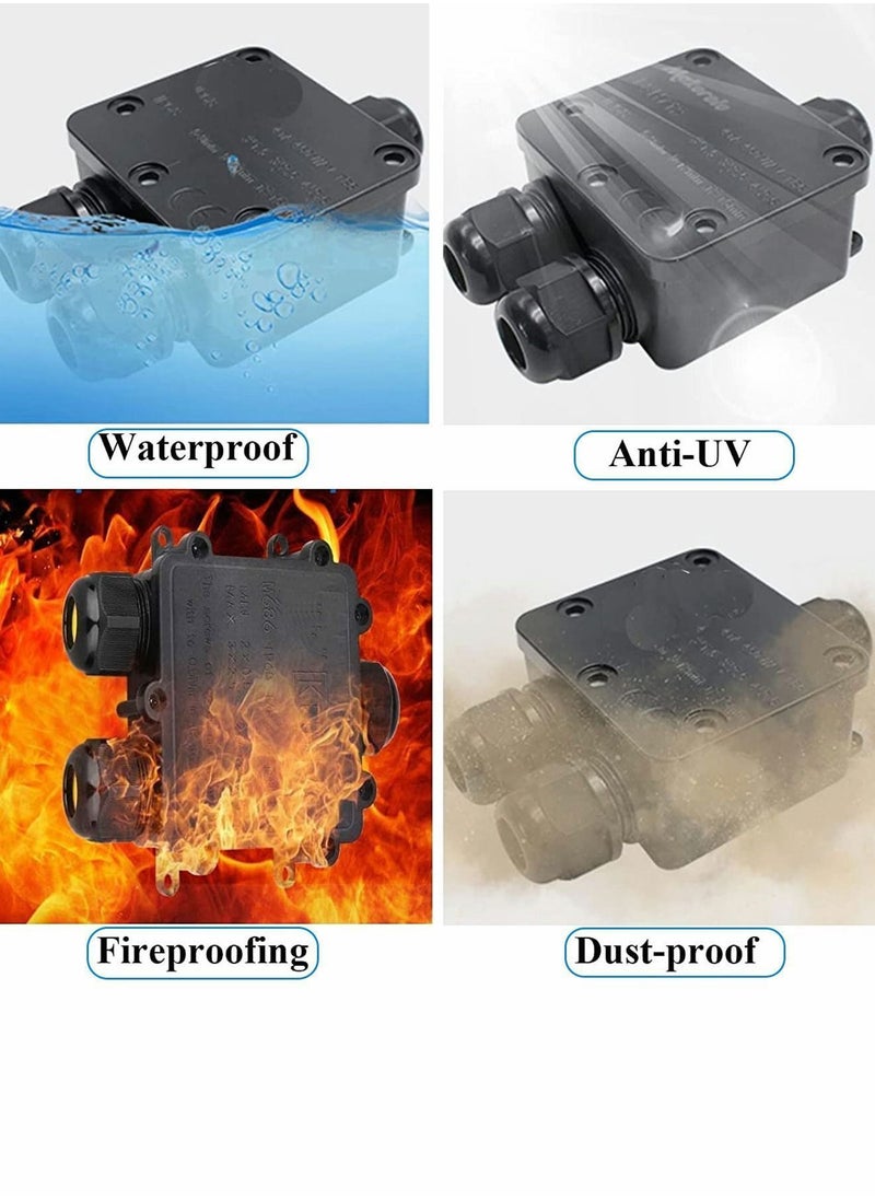 Y&D - 2pcs Waterproof IP68 External Junction Box Outdoor Wire Connectors 2 Way Plug Line M20 Coaxial Cable Connector Range 4 to 15mm - Image 1