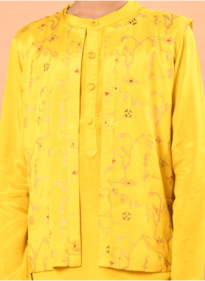 LILPICKS - Printed Kurta Pajama Set with Nehru Jacket - Image 1