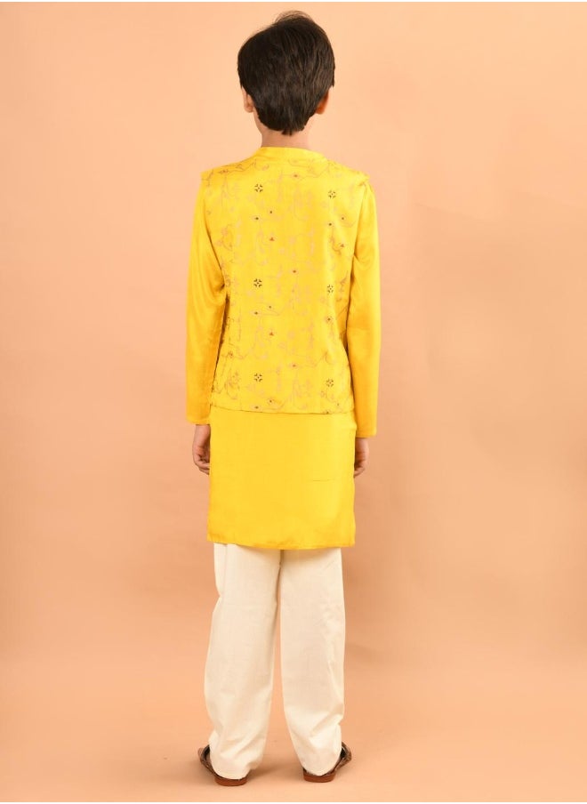 LILPICKS - Printed Kurta Pajama Set with Nehru Jacket - Image 1