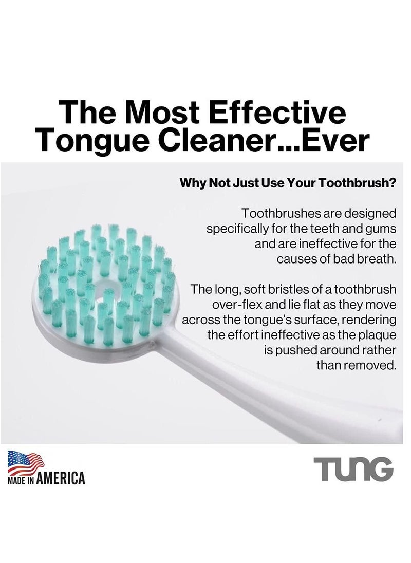 Tung - Professional Tongue Brush Scraper To Cleanse And Remove Bad Breath odour-causing bacteria Multicolour - Image 1