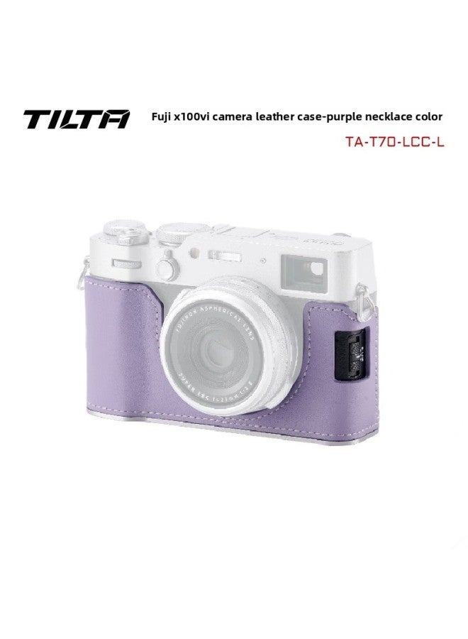 Iron Head TILTA Rabbit Cage Is Suitable For FUJIFILM Fuji X100 VI Camera Photography Protection Frame Extension-Light Source Color:[reversal Set-walnut L-shaped Handle] Black  - Image 2