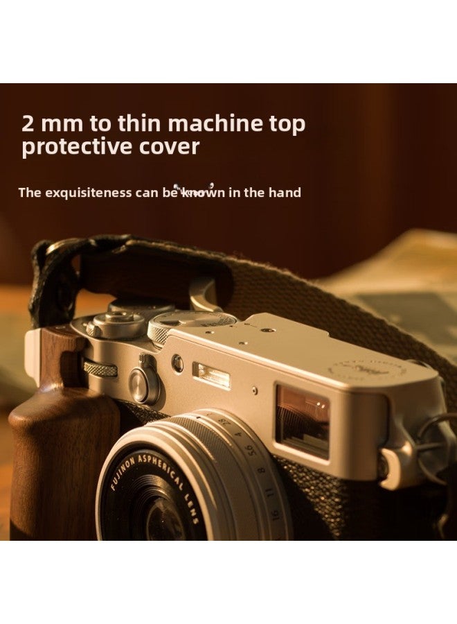 Iron Head TILTA Rabbit Cage Is Suitable For FUJIFILM Fuji X100 VI Camera Photography Protection Frame Extension-Light Source Color:[reversal Set-walnut L-shaped Handle] Black  - Image 4