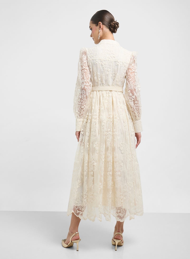 خزانة فستان ميدي دانتيل - Image 2