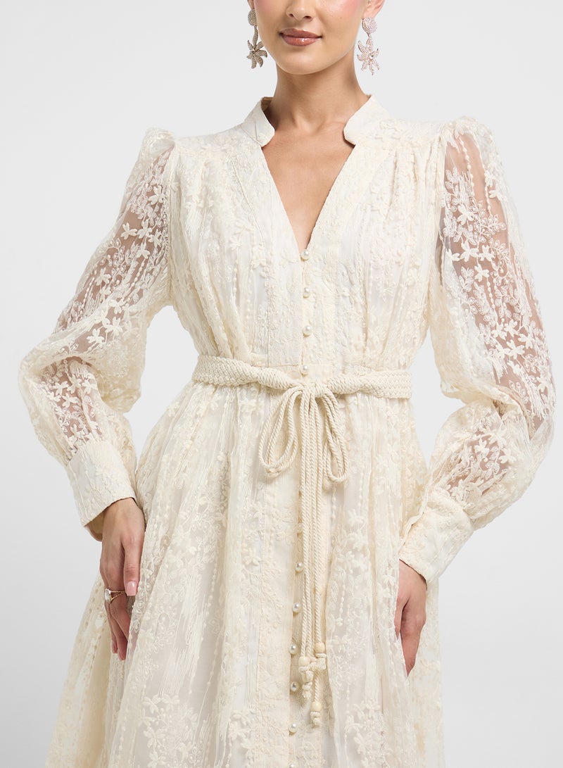 خزانة فستان ميدي دانتيل - Image 3