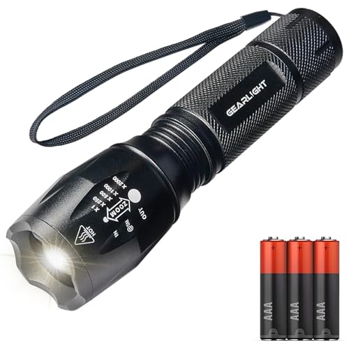 GearLight S1050 LED Flashlight High Lumens - for Camping, Hiking, Dog Walking - Powerful Emergency Flashlights with 3 Modes for Outdoor Use - Bright Flashlight - 2 Pack, (Batteries Not Included) - Image 1