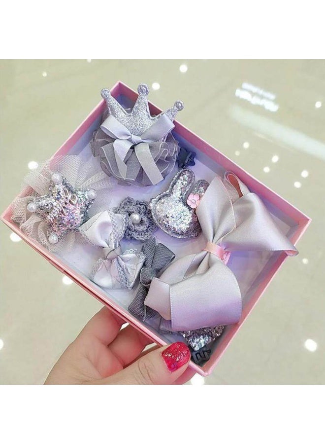 10 Pieces Kids Hair Accessories Side Clips Cute Hair Clips Princess Baby Hair Clips Little Girl Hair Accessories Gift Box Set - Image 2