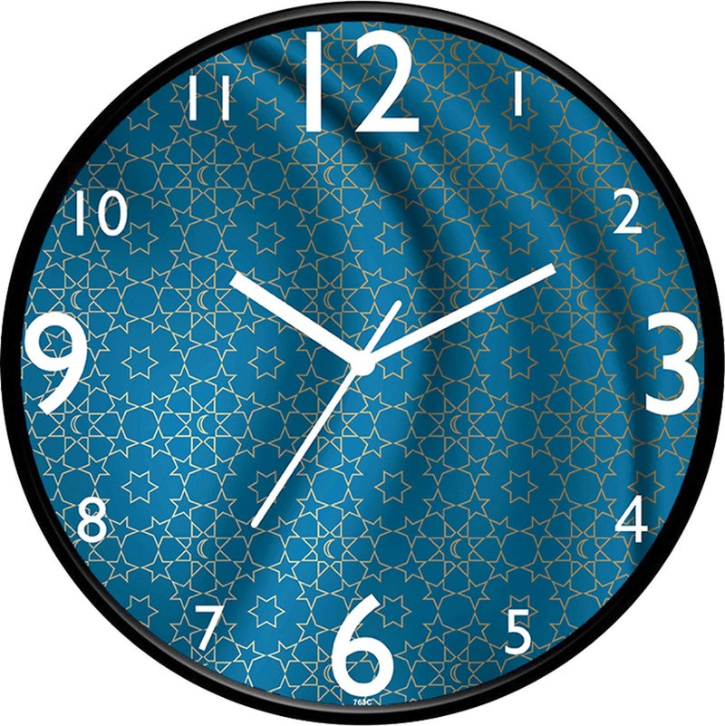 IIK COLLECTION 12-inch Designer Plastic Analogue Round WallClock for Home, Kitchen, Living Room, Bedroom, Office (30 cm x 30 cm x 6 cm) - Image 1