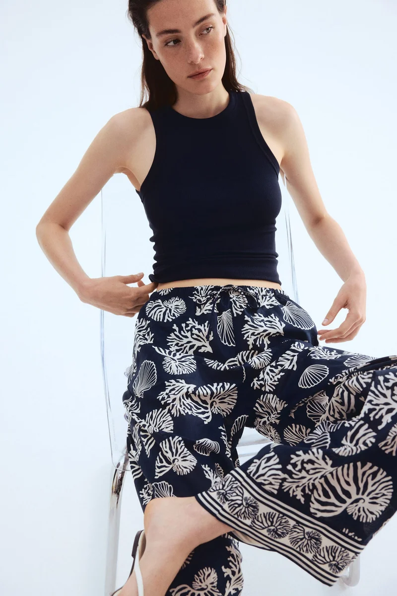 اتش اند ام بنطلون قطني برباط