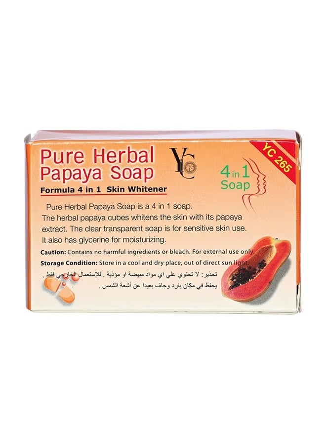 YC 4 in 1 Pure Herbal Papaya Soap, 100 g - Image 2
