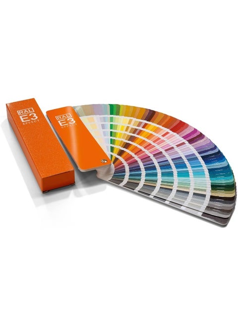 RAL E3 colour fan, 70 metallic colours, glossy, 420 plain colours, semi-matt