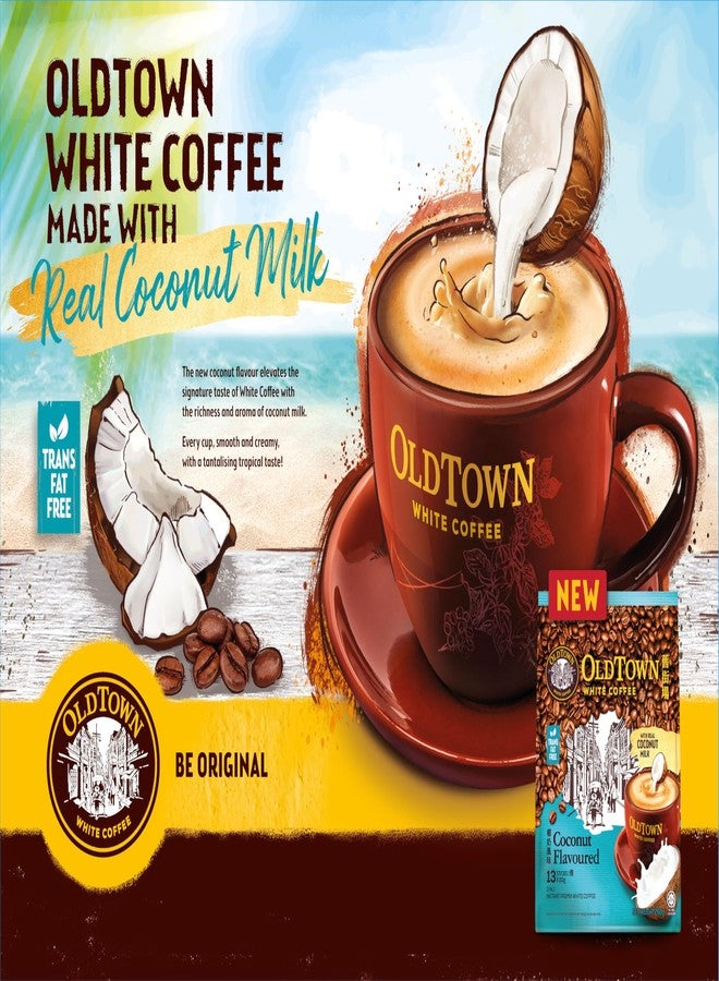 OldTown Old Town White Coffee Coconut Flavoured 3 in 1 Instant Premix White Coffee 13 Sticks (13 X 20g) - Image 2