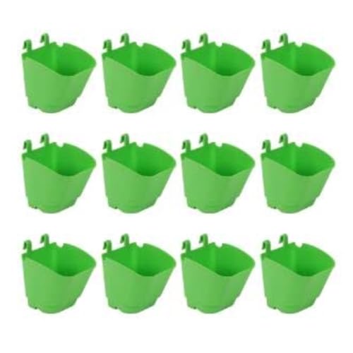 CAPPL Plastic Vertical Garden - Wall Hanging Pot (5 Inch, 12 Pots, Green) - Image 1