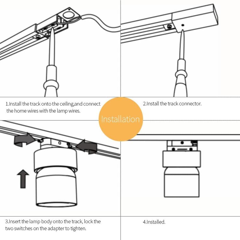 Harold Electricals Track Light 360 Degree Adjustable COB Spotlight for Indoor Lighting- Black Body (10 Watt, White Light)(Metal) - Image 5